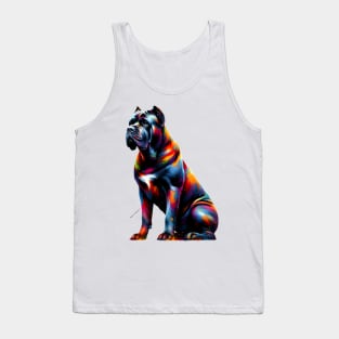 Dynamic Colorful Splash Cane Corso Majestic Portrait Tank Top